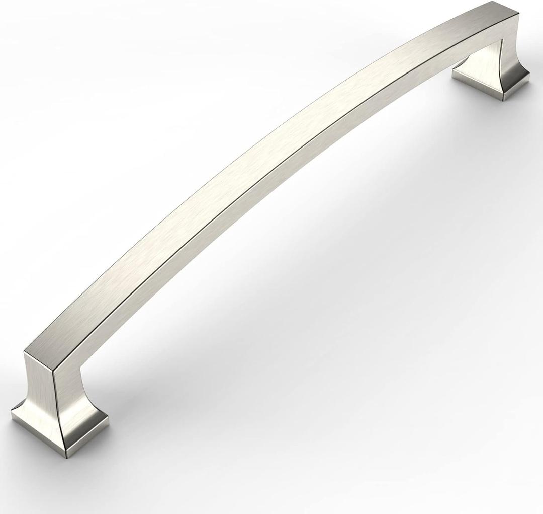 Amerdeco 10 Pack Brushed Satin Nickel 7 Inch(177mm) Hole Centers Kitchen Cabinet Pulls Cabinet Hardware Kitchen Handles for Cabinets Cupboard Handles Drawer Pulls ZH0009