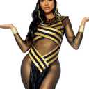 Leg Avenue Women's Queen Cleopatra Costume (Medium, Gold/Black)