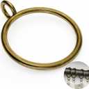 GASRONS 50 Packs Bronze Metal Curtain Rings with Eyelets, 1.25 inch Inner Diameter Drapery Rings Apply for Curtain Rods(Fits Up to 1-Inch Rod)