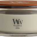 WoodWick Fireside Holiday Candle Gifts for Women and Men, 16 oz Ellipse Candle with Crackling Wick
