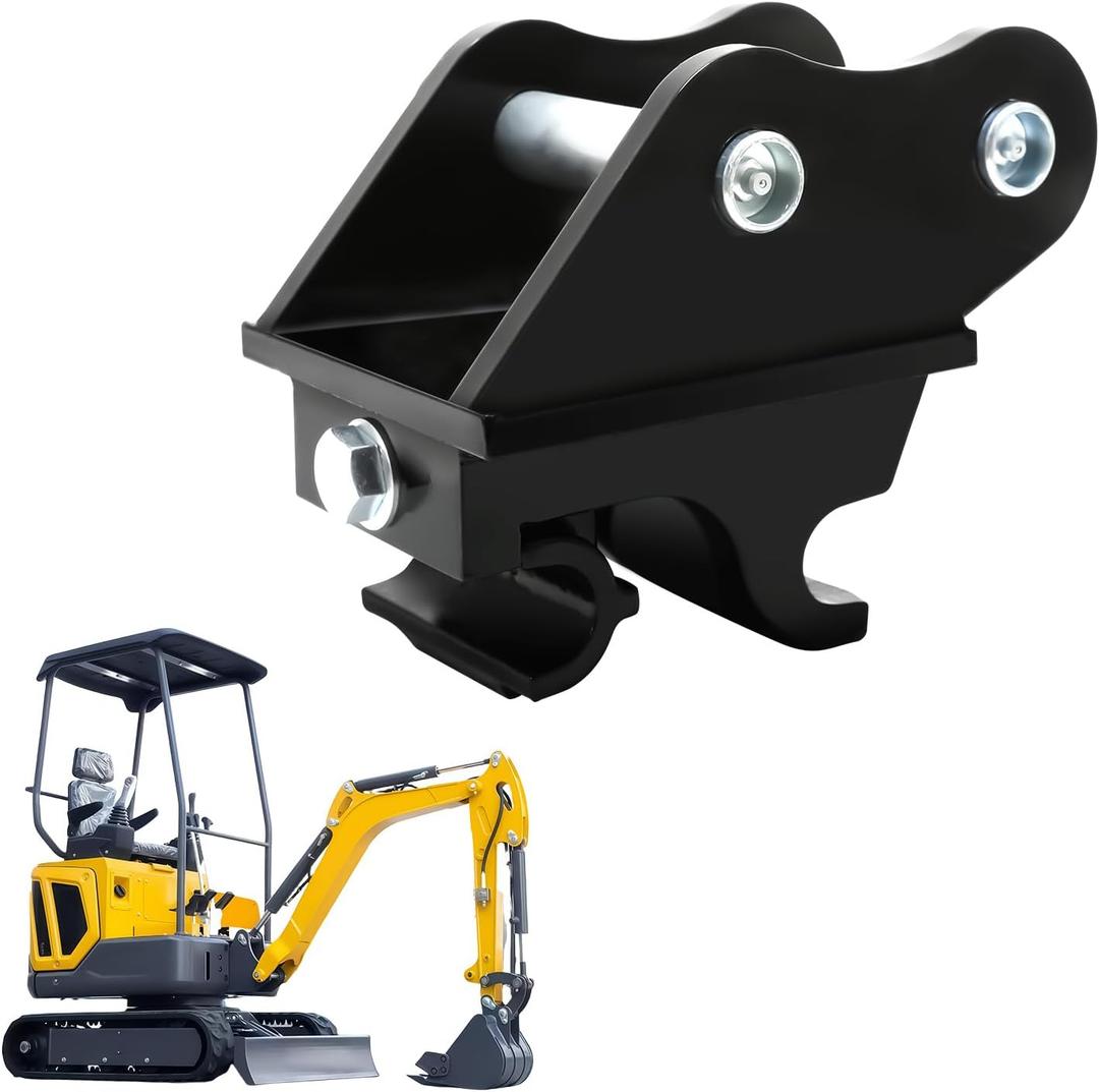 Mini Excavator Quick Coupler - Mechanical Quick Change Hitch Attachment for 0.8-3 Tons Small Diggers, Compatible Quick Connect Coupler with 25mm Hole Durable Steel Design
