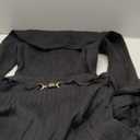 ZESICA Women's Long Sleeve Midi Sweater Dress 2026 Fall Crewneck Knit A Line Pleated Flowy Long Dresses with Belt,Black,Large