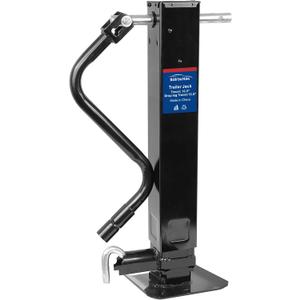 12000 LBS Heavy Duty Weld-On Square Tube Trailer Jack, 12-1/2" Lift 13-1/2" Drop Leg Travel, Side Pull Pin, Black