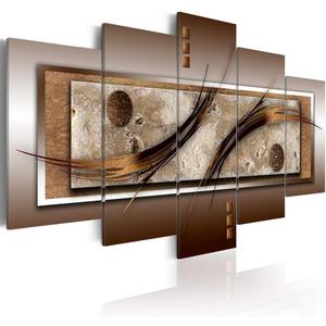 Canvas Prints Wall Art Delicate Shapes and Warm Colors Abstract 5 pieces Painting Contemporary Picture Home Decoration for Bedroom Framed Ready to Hang (CL02, Small W40” x H20”)