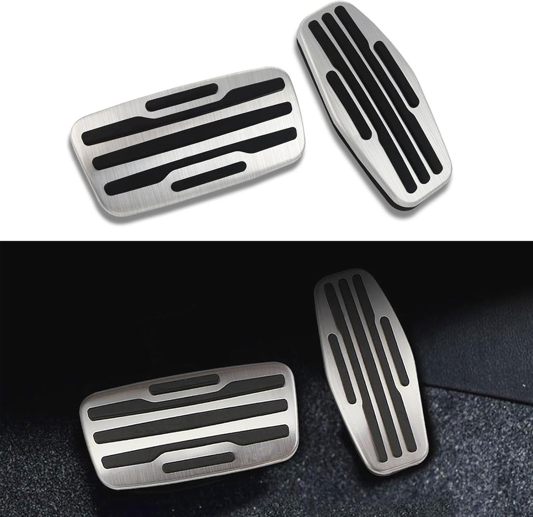 Car Brake and Gas Pedal Covers Compatible for Chevrolet Silverado 1500 2500 3500 2020-2025, Compatible for GMC Sierra Yukon Truck Accessories 2021-2025, Anti Slip Mat Accelerator Foot Pedal