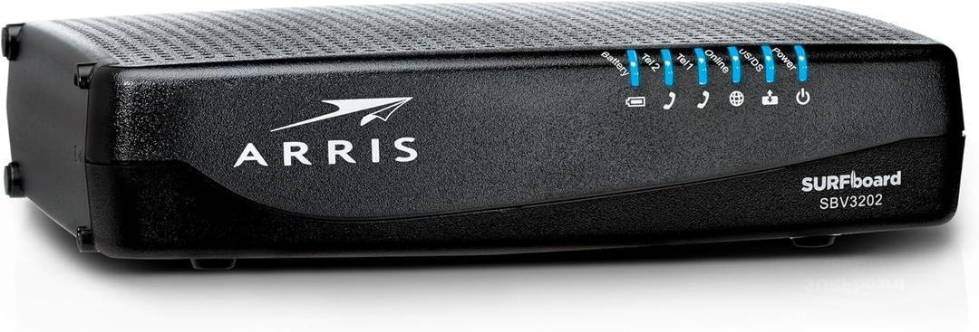 ARRIS SURFboard SBV3202 DOCSIS 3.0 Cable Modem | Comcast Xfinity Internet & Voice | 1 Gbps Port | 2 Telephony Ports | 800 Mbps Max with Xfinity Internet Plans 