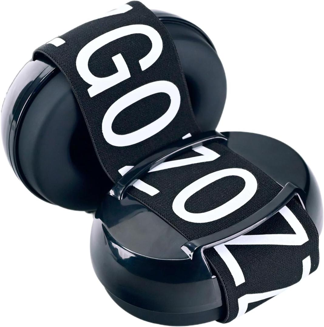 Passive Noise Reduction Sleeping Earmuffs - Adjustable Elastic Band with Letter Print, Comfortable Fit for Night Sleep (1 Count (Pack of 1), Sponge Pad)