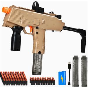 Realistic Automatic Toy Gun for nerf Guns Darts Electric Sniper RifleToy Guns for Boys with Scope 100 Soft Bullets 2 Magazines, Foam Blasters for Adults Kid Age 8-12 + Outdoor Toys for boy