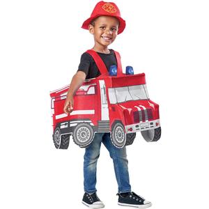 Seasons Kids Fire Truck Costume for Child 5-7 years, Red