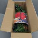 Brightown 24 Inch Pre-Lit Christmas Wreaths for Front Door, IP44 Battery Operated 50 LED Christmas Wreath, Decor with Pinecones Pine Needles Branches Red Berry Mini Bow for Front Door Wall Window