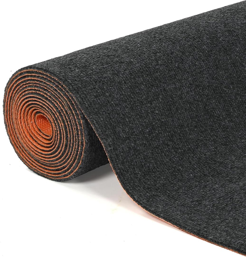 4ft x 16.4ft Commercial Carpet Runner Indoor Outdoor Hallway Runner Rug with Non-Slip TPE Backing Floor Mat for Balcony Kitchen Garage Laundry Room, 3'11" x 16'4"