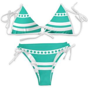 Cosplay Bikini Tattoo Costume Set Green (S)