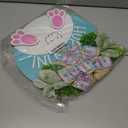 3D Easter Door Wreaths Decorations, Easter Bunny Wreaths Sign for Front Door, Wooden Door Hanger Sign with Bow Home Rustic Farmhouse Decoration Outside Indoor (Easter)