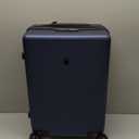 LEVEL8 Carry on Luggage Airline Approved, Carry-on Suitcases with Wheels, Lightweight Hardside Luminous Textured Luggage for Travel with Tsa Lock, 20 Inch, Navy