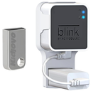 256GB Blink USB Flash Drive & Wall Mount for Blink Sync Module 2 with Short Cable - Save Space - No Messy Wires - Easy Move Mount Bracket Holder for Blink Outdoor Indoor Security Camera (1 Pack)