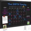 TORASO Chalkboard Calendar, 24 36 Calendar Magnetic Chalk Board, Monthly and Weekly Chalkboard, Family Planner(Family-HB-6090-new)