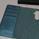 Wallet Case for Samsung Galaxy S25 Compatible with Magsafe, 2-in-1 PU Leather Flip RFID Blocking Card Holder Stand Shockproof Magnetic Detachable Cover for Galaxy S25 Case 6.2", Bluegreen