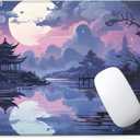 2 x Mouse Pad-Purple Beautiful Clouds Square Mousepad Washable Cloth with Non-Slip Rubber Base,Stitched Edge,Mouse Pads for Desk Computers Laptop Mouse- Home Office Decor Desk Accessories-10x8 inch