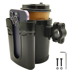 Bike Water Bottle Holder Large Capacity,Bicycle Accessories,Ebike Road Bike Drink Cage for Adult Kids No Screws,Phone Cup Holder for Scooter Electric Motorcycle,Walker,Wheelchair,Stroller Handlebar