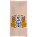 Tzhim Chinoiserie Decor Kitchen Towels, Preppy Leopard Cheetah Hand Towels, Blue and White Porcelain Dish Towels, Trendy Porcelain Kitchen Bathroom Decor, 16x24in