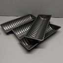 Peohud 4 Pack Almond Cake Pans, Non-Stick Bread Loaf Pan, Carbon Steel Scandinavian Swedish Norwegian Almond Cake Baking Pan, 12.3 x 4.8 x 1.8 Inches