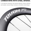 WINSPACE UNAAS Tough F Carbon Fiber Wheelset 700C Disc Brake Ultralight 50mm Depth Road Bike Wheels, Tubeless Ready.