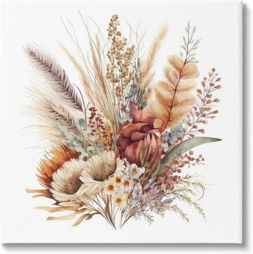 Stupell Industries Fall Flowers Bundle Canvas Wall Art by LSR Design Studio