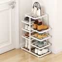 5-Tier Tall Shoe Rack for Entryway, Metal Shoe Organizer, Large Capacity Shoe Storage Shelf, Vertical Shoe Rack Organizer for Hallway, Bedroom, Living Room, Garage, 43.7"H*19.3"W*11.8"D