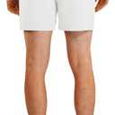 PULI Golf Shorts Men Relaxed Fit Stretch Dress Lightweight Casual Waterproof Travel Quick Dry Summer Shorts 5 Inch Inseam (White, 36)
