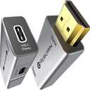 Reborn HDMI to USB C Adapter 4K 60Hz | Uni-Directional HDMI Source to USB-C Display Adapter for AR Glasses XREAL OneAir 2 Pro/VITURE Pro/RayNeo Air 2s/Rokid,PS5,Portable Monitors - 1 Pack