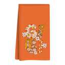 Fall Pumpkin Gigi Bow Flower Decor Kitchen Towel, Reusable Tea Towel, Dish Towels, Suitable for Bathroom, Home, Kitchen, Tea Parties, Autumn Atmosphere Decoration Halloween 13.8x23.6 Inches