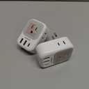 2 Pack European Plug Adapter USB C, TESSAN US to Europe Adapter 4 Outlets 3 USB Charger, Type C International Power Adaptor to Italy Spain France Portugal Iceland Germany, Europe Travel Essentials