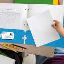 Paper Pocket Folders with 3 Holes for 3 Ring Binders, 2 Pockets with Business Card Slot, Letter Size, Assorted 5 Colors, Bulk Pack for School & Office Use, Report & Presentation Folders (25)