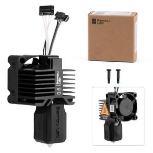 Bamboo Lab P1P, P1S Hotend Complete Kit for P1 Series 3D Printer, Full Assembly Hardened Steel Hot End with Fan, Thermistor, Ceramic Heater, 0.6mm Nozzle, and Extruder Heating Block Replacement