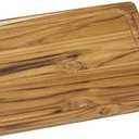 Lipper International 7215 Teak Wood Edge Grain Kitchen Cutting and Serving Board, Small, 12" x 9" x 5/8"
