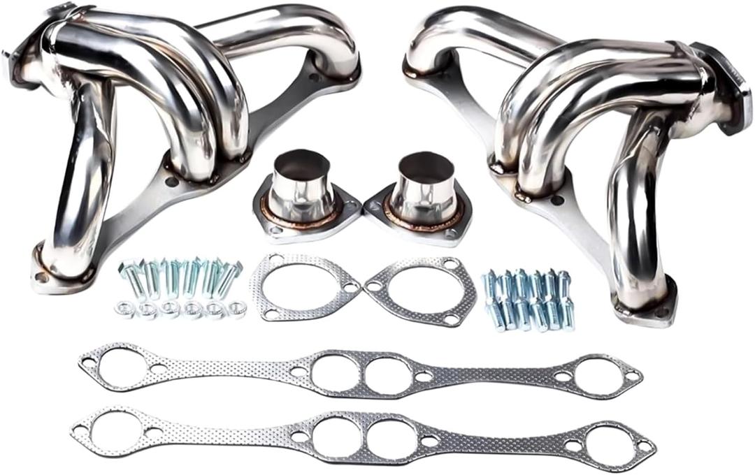GELUOXI Stainless Manifold Replacement for Chevy Small Block SB V8 262 265 283 305 327 350 400