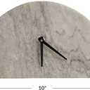 Bloomingville Decorative Half Moon Marble Mantel Clock, Beige and Black