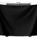 7.5x6 ft Large Car Curtain, Camper Van Rear Door Shower Curtain with Magnetic Hooks Adjustable Waterproof Double Layer Outdoor Privacy Changing Cover for Truck Travel Accessories (Black)