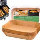 Air Fryer Liners for bella 4Qt Slim Air Fryer, Bella Air Fryer Accessories, Parchment Paper Liners Disposable Rectangular for Ninja Foodi 2-Basket, Instant Pot Vortex Plus, PowerXL Vortex(100Pcs) (Rectangle)