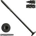 #14x6 Inch Heavy-Duty Outdoor Structural Wood Deck Screws, (5lb, 108pcs) Star Drive Decking Screws, Rust Resistant Timber for Timber/Log/Landscaping Wood (5lb Per Box, #14x6)