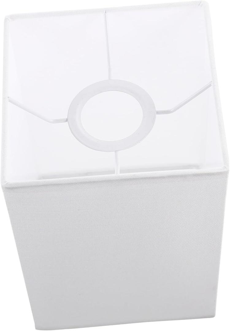 Cabilock Square Table Lamp Shade Compatible Lightweight Decorative Cover for Desk Floor Bedroom Living Room Office Softens Light Easy Installation Accent
