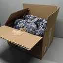 Fringe Studio INDIENNE Coastal Blue 29" W x 24" D x 9" H Medium Round Cuddler 100% Cotton Canvas Exterior, Machine Washable, PetShop Collection (215016)