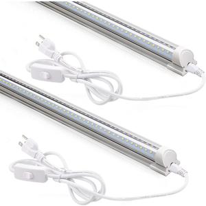 Barrina T8 LED Shop Lights 2FT, 20W 3000LM 5000K, 2 Pack, High Output Tube