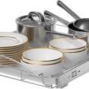 Pull Out Cabinet Organizer(17" W x 21" D),Heavy Duty Slide Out Pull Out Drawers for Kitchen Cabinets,Requires 19"W Minimum CabinetsRust-Proof Chrome Finish