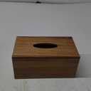 ALELION Rectangular Tissue Box Cover for 120, 160 Count Box - Acacia Wood Rectangle Tissue Box Holder - Decorative Facial Cube Tissue Box Cover for Tabletop Night Stands Bathroom Office