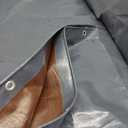 RAINDEWAY 8x10 Feet Super Heavy Duty Tarp 18 Mil, UV Resistant, Weatherproof, Multipurpose Waterproof Poly Tarp with Grommets and Reinforced Edges, Brown/Gray Tarps