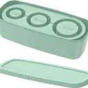 Tray for Cup,3 Hollow Cylinder Molds for 30-40oz Tumbler Cup,Silicone with Lid and Storage Box,Easy to Release Ice Maker Cube Tray for Juice Drinks Coffee/3472 (Color : Mint Green), 21213