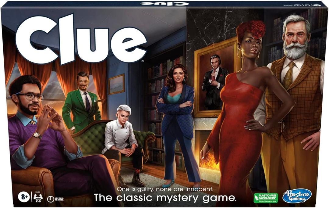 Clue Board Game for Ages 8 and Up, Reimagined Clue Game for 2-6 Players, Mystery, Detective, Family Games for Kids and Adults