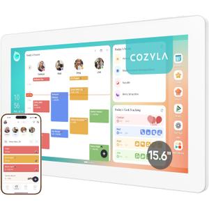Cozyla Calendar Plus 2: 15.6" Smart Digital Calendar & No Subscription Family Dashboard, Electronic Touch Screen Wall Planner for Family System-Chore Chart, Meal Planner, Support App Store with Stand