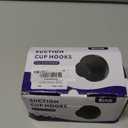 Suction Cup Hooks for Shower, Removable Towel Hooks for Bathroom Window Glass Door Wall, Bath Robe Looafh Hook for Hanging - 4 Pack, Black